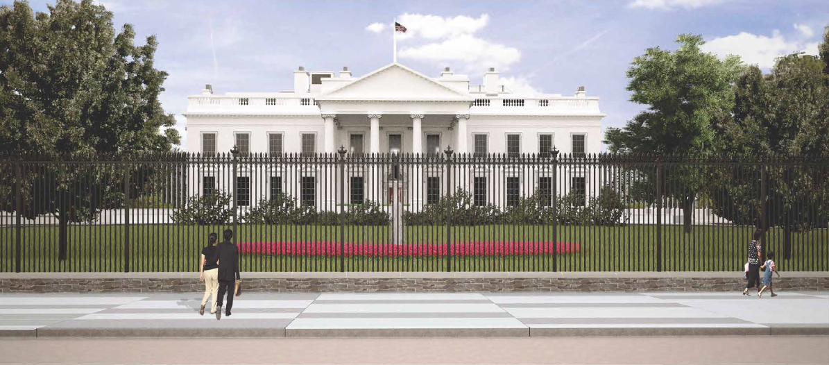 Rendering of the new White House fence. NPS Photo.