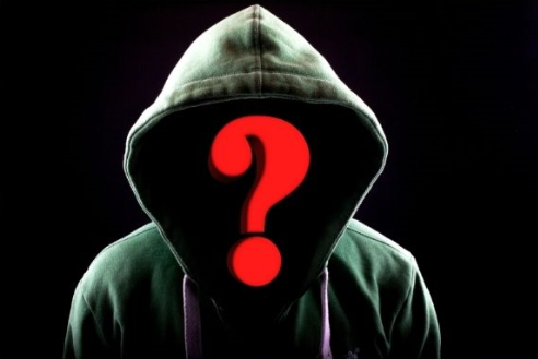 Image of man with obscured face and a question mark
